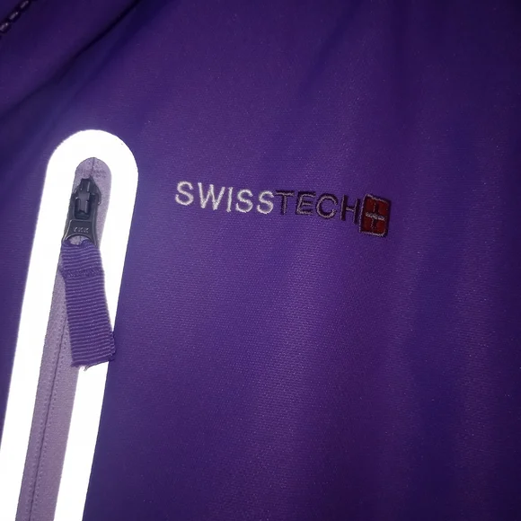 Swiss Tech Purple Kids Double Puffer Jacket NWT - Picture 5 of 7